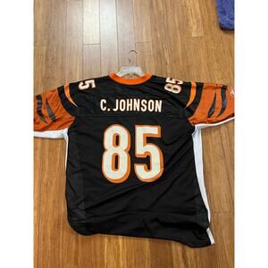Vintage NFL Cincinnati Bengles Football Jersey C. Johnson Mens XXL #85 Reebok